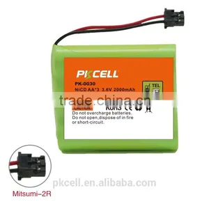 Ni-cd AA*3 3.6V 800mah Rechargeable Battery Pack for Cordless Phone thumbnail-1