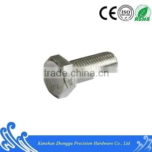 Hex Bolt Full Thread DIN933 Carbon Steel4.8 Nickel Plating thumbnail-2