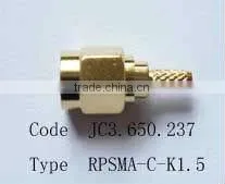 Reverse Polarity SMA, Male Body With Female Pin for RG174,RG316 thumbnail-1