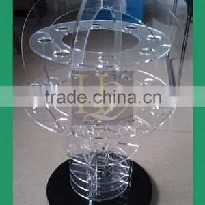 Super Upmarket Clear Cosmetic Display/ Rotating Flower Basket Shaped Acrylic Display thumbnail-3