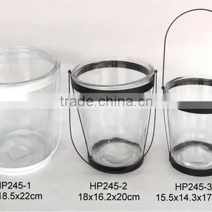 HP245 Clear Glass Flower Pot thumbnail-1