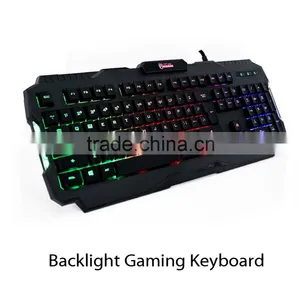 Fashion VP-X9 Rainbow Backlight Ergonomic Illuminated Usb Wired Gaming Keyboard thumbnail-2