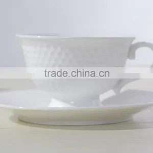 Golf Ball Dimples Pattern Porcelain Saucer Set thumbnail-1