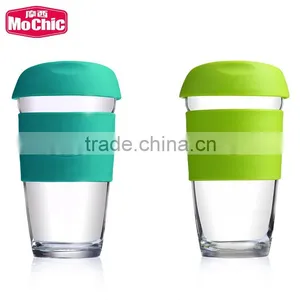 8oz 12oz 16oz Custom Reusable Plastic Tritan Classic Coffee Tumbler Travel Mugs Water Cups With Silicon Sleeve and Lid thumbnail-3
