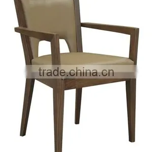 Wooden Armchair Leather Upholstery Armchair for Dining HDAC910 thumbnail-1