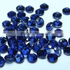 Top Quality Gemstone !! Blue Corundum Loose Round Faceted Cut Gemstones thumbnail-1