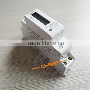 High Quality 120v 60hz 35mm Standard Din Rail Wattmeter , Solar System Use Single-phase Power Watt Meter thumbnail-6