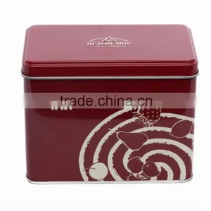 Empty Airtight Tin Rectangular Shape Metal Cookie Tin Can Food Tin Can For Sale thumbnail-3