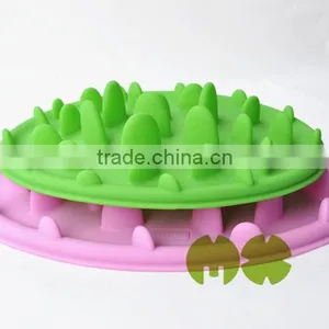 Pet Pizza Design Anti - Chocking Interactive Slow Fun Feeder Soft Silicone Dog Bowl Stopping Bloat From Eating Too Fast thumbnail-1