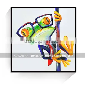Frog Canvas Oil Painting on Canvas for Livingroom thumbnail-1