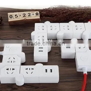 2016 Hot Sale Power Strip/bending Pivoting Power Strip/Rotating Extension Socket thumbnail-1