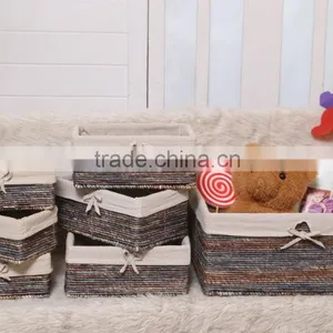 Home Organization Eco-friendly Storage Basket With Lining Set Of7 thumbnail-3