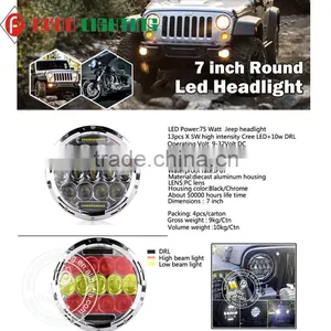 Awsome Price 7" Headlight, 4wd Accessories 12v 24v 75w 7" Headlight thumbnail-5