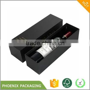 Wine Packaging Boxes Black Paper thumbnail-2