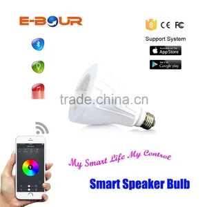 E27 5050RGB LED Light Bluetooth Speaker APP Control thumbnail-1