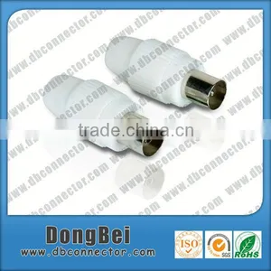 CATV 9.5mm tv Connector White Jack PAL Male Adaptor thumbnail-1