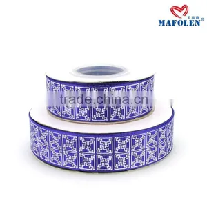 Ribbons Factory in China Cheap Black Printing Checks Grosgrain Ribbon Imported thumbnail-6