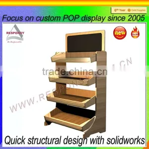 Solid Wood Material Bakery Rack, Bread/ Snacks / Candy Display Stand thumbnail-1