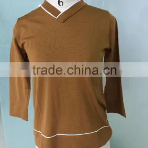 Lady's Cashmere Silk Knitted Sweater thumbnail-1