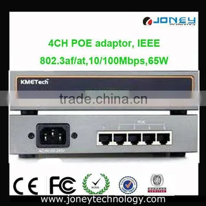 4CH POE Adaptor, Mega,IEEE 802.3af/at,10/100Mbps,65W(SPOE 04) thumbnail-1