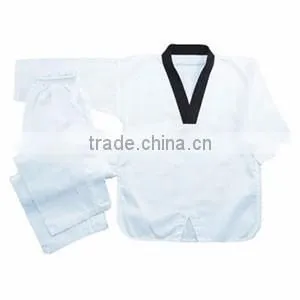 White Taekwondo Uniform V-neck Taekwondo Uniform Paypal Accepted thumbnail-1