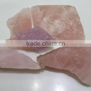 Natural Rose Quartz Rough Gemstone Pink Color Non-treated thumbnail-1