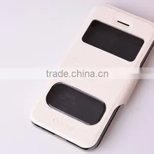 Double Sided Leather Case With Window for Iphone 5 Case Non Transparent thumbnail-5