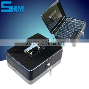 Portable Safe Box With Key Lock the Cash Box thumbnail-1