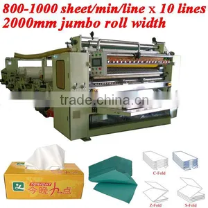 Laminating Printing High Speed Automatic Single Fold Paper Towel Machine thumbnail-1