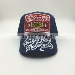 Customized Fashion Embroidery Patch Cotton Twill 5 Panel Trucker Mesh Cap thumbnail-2