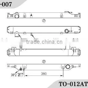 China Good Price for Toyota Car Aluminum Radiator With Radiation Plastic Tank thumbnail-3