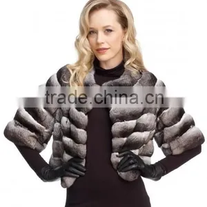 2015 Winter Genuine Rex Rabbit Fur Coat RR01 thumbnail-2