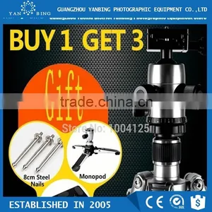 New Updated HPUSN Professional Photography Carbon Fiber Video Tripod With Travel 8cm Steel Nails Buy 1 Get 3 thumbnail-1
