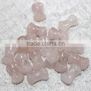 Hot Sale Natural Rose Quartz Ear Piercing Jewelry,double Flare Ear Plugs thumbnail-5
