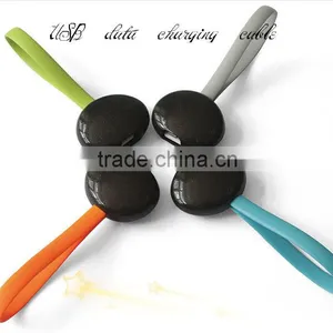 Creative USB Data Line Mini Mobile Phone Lines Carry Stones Portable Mini Charger Cable thumbnail-3