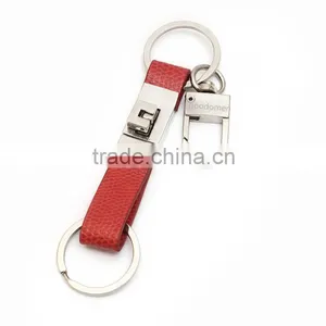Custom Colorful Metal & Leather Car Keyring thumbnail-2