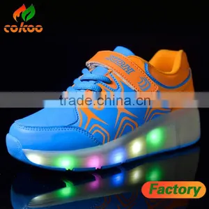 High Quality Roller Skates USB Charge Led Light Children Running Sports Shoes thumbnail-1