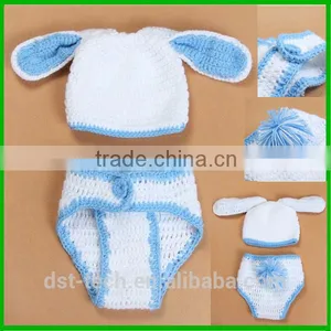 Rabbit Shape Baby Photography Props Cotton Yarn Baby Costume thumbnail-6