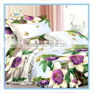 3D Disperse Printing Bedding Sheet Sets Flower Design thumbnail-1