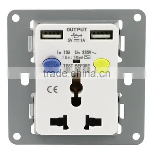 Earth Leakage Protection Wall Outlet Socket Multiple Usb Port Charger thumbnail-1