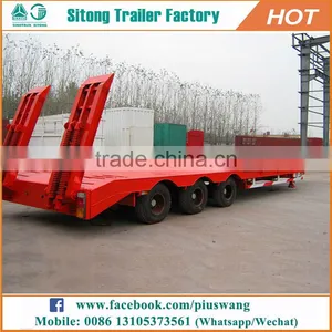 Inexpensive Lowboy Trailer Height 60-100 Tons For Construction Machinery Low Bed Truck Trailer thumbnail-4