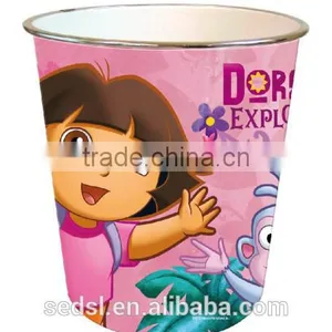 Colorful Plastic Ash Bin ,pp Waste Trash Can Indoor Cleaning Dustbin thumbnail-2