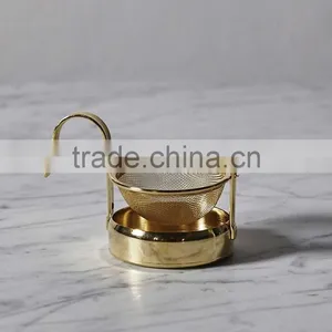 Tea Strainer | Metal Tea Strainer With Coaster thumbnail-3