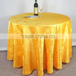 Round Jacquard Round Table Cloth for Hotel Restaurant Weddings thumbnail-1