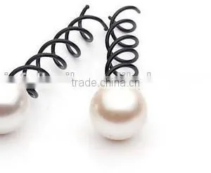 Personalized Hairpin Black Hair Stick Vintage Pearl Spiral Hairpin thumbnail-4