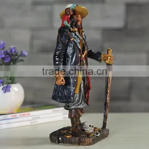 Mediterranean Table Decor Caribbean Pirates Sculpture thumbnail-3