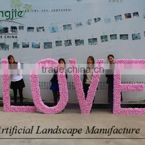 LOVE Style Artificial Flower Wall,rose Flower Wall for Wedding thumbnail-2