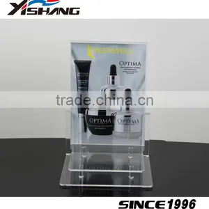 Custom Make up Store 2 Tiers Countertop Acrylic Cosmetic Stand thumbnail-2