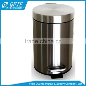 Silver Eco-friendly 30 Litres Cylinder Stainless Steel Foot Pedal Dustbin for Korea Market thumbnail-2