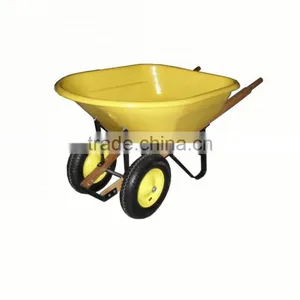 Plastic Double -Wheel Wheel Barrow thumbnail-4